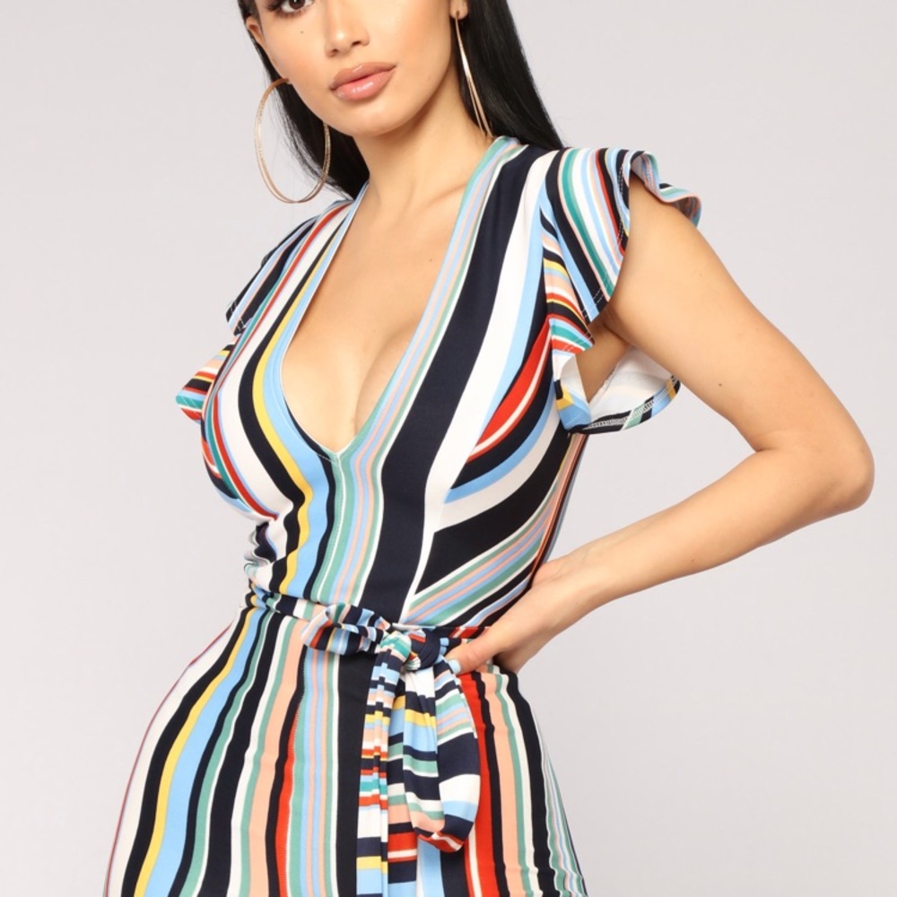 Bazaar Stripe Jumpsuit - Multi Color